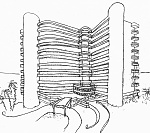 17d. 1996 A quicky sketch of a proposed condo. Reality is doing something you don't want to do.