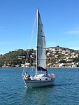 Back into the lagoon after a days sail through the Knysna Heads