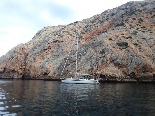 On the hook at Diablo, Santa Cruz Island, California