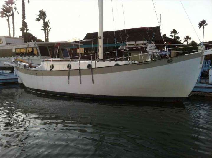 Dread cutter named Paoha being returned to her former glory by John Olsen up on San Francisco Bay.