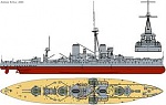 a 1902 Dreadnought battleship