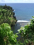 Black sand beach