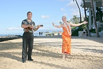 hula dancer at vow renewal