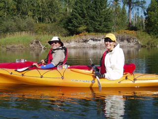 2009  Floating down the Swan River in Montana in our kayaks