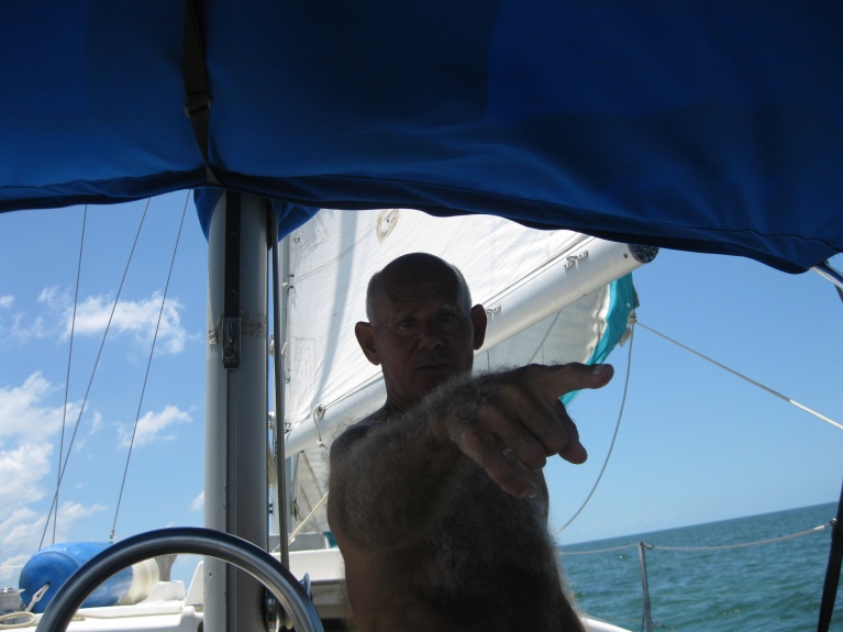 07/2012....day sailing Hernando Beach, Florida
Captain billy...illusion of being in charge..right!