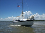 Wind Dancer anchored out on the ICW