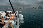 View of the Durban skyline from the bow!!