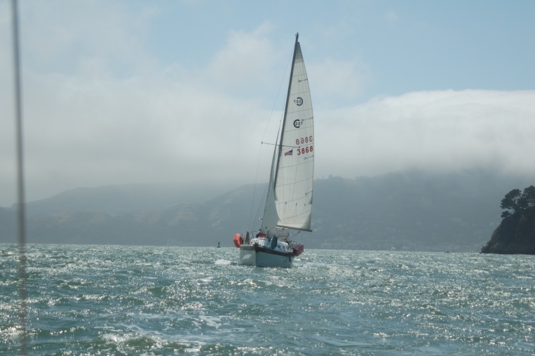 1975 Cal 2-27 sailing the bay area.  This was before I painted her hull red.  You can see more at my blog at jeanmondeau.blogspot.com  You can also e-mail me at jmmondeau@aol.com for any questions since I don't check this page often.  Thanks Jean