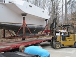 unloading via forklift