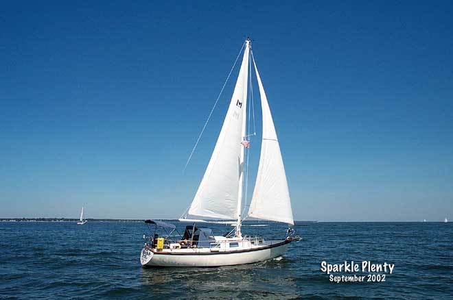 Sparkle Plenty underway 2002, Herring Bay on the Chesapeake south of Annapolis, MD
