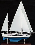 Side view of a model of our boat.  No not one I did, found online.