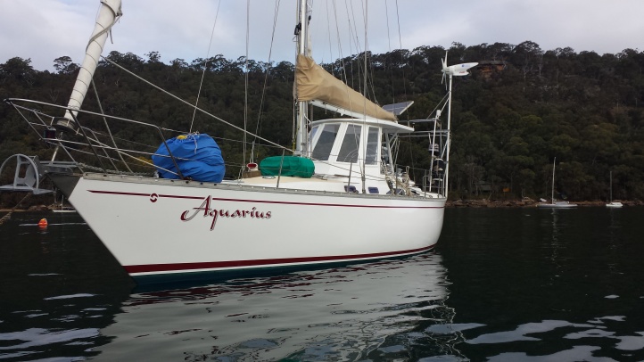 Just after picking her up from the shipwrights. New canopy and shiny paint.