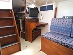 Main Cabin port nav table and galley (after restoration)