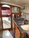 Galley to aft cabin before renovation