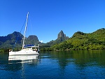 Island Fling on anchor in Moorea