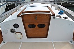 Companionway hatch boards and cover closed