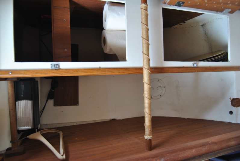 Hanging locker and storage; note 10-CD player in upper left (if pic was upright!)