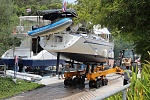 Being hauled out for survey at Ao Po Marina Sept'12