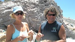 Eating giant clams on the rock island. Chopped up and splashed with lime and salsa....Traded some rope for lunch...fishermen to fishermen:-)