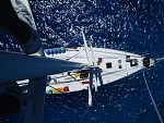 Me up our mast in Tonga